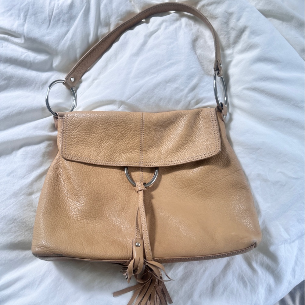 Alfani Tan Leather Shoulder Bag vintage